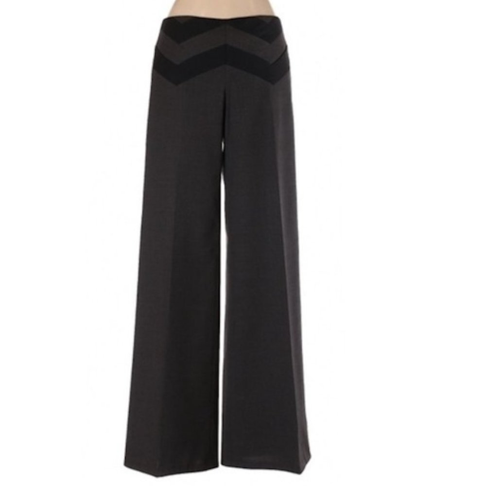BCBGMaxAzria CHEVRON TABATHA WIDE LEG Sz 12‎ - Picture 4 of 5
